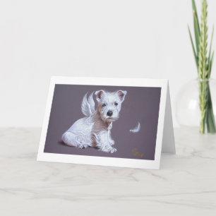 Westie Angel Card