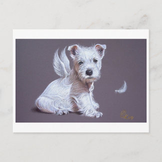 Westie Angel Postcard