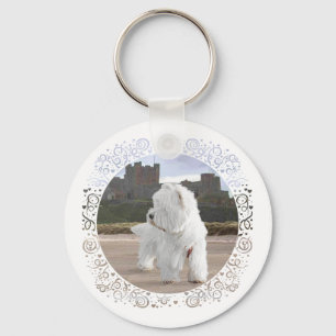 Westie at Bamburgh Castle Keychain