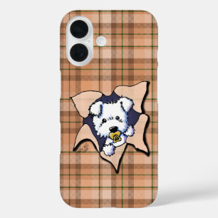 Westie Baby BLAST Plaid iPhone 16 Case