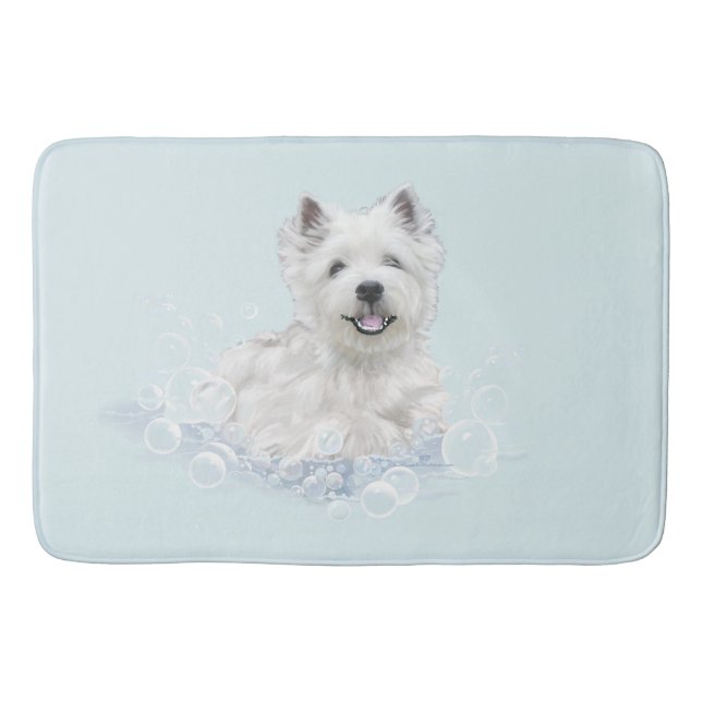 Westie Bath Time Mat (Front)