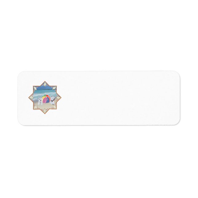 Westie Beach Ball Return Address Label (Front)