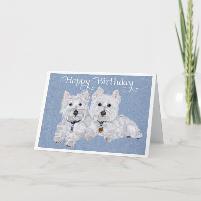 Westie Birthday Card (Front)