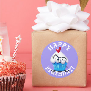 Westie BIRTHDAY KiniArt Stickers