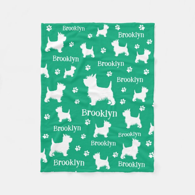 Westie Blanket Personalized West Highland Terrier (Front)
