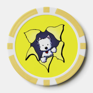 Westie BLAST Yellow Poker Chips