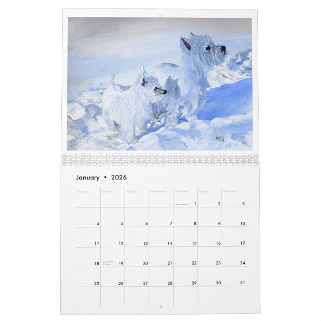 Westie CALENDAR (Jan 2026)