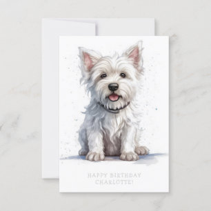 Westie Cheeky Cute Birthday Card Personalise