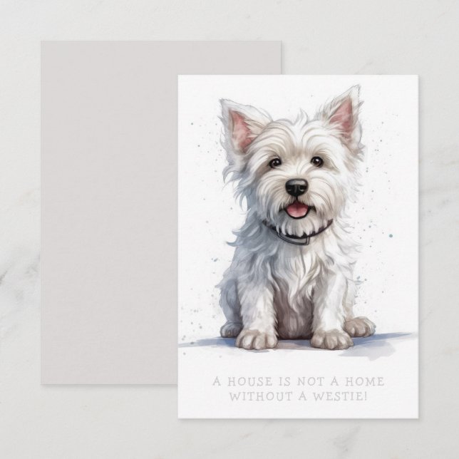 Westie Cheeky Cute Greeting Anniversaire Carte Mer (Devant / Derrière)