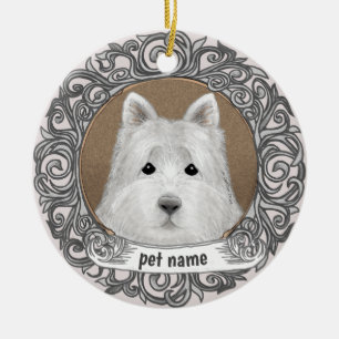 Westie Chien Aimer Mémoire ornement