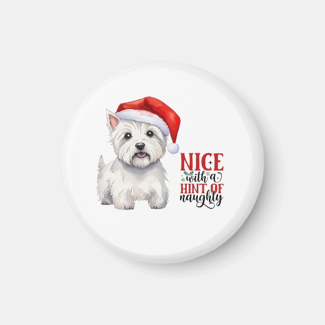 Westie Christmas Magnet (Devant)