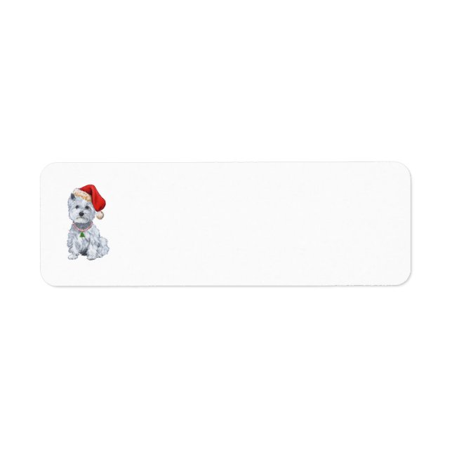 Westie Christmas Return Address Label (Front)