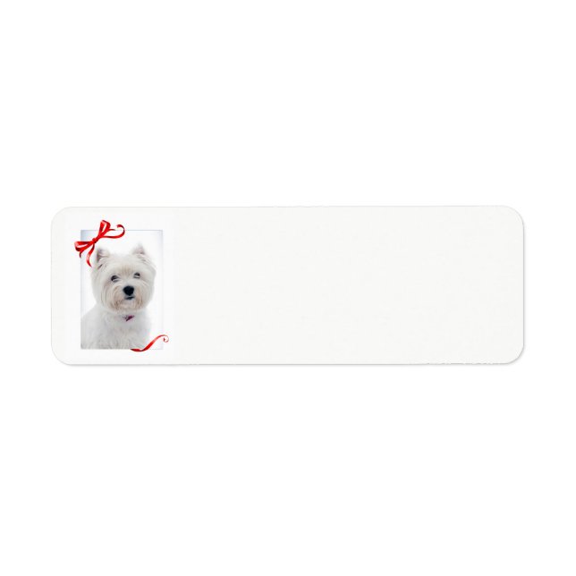 Westie Christmas Return Address Labels (Front)