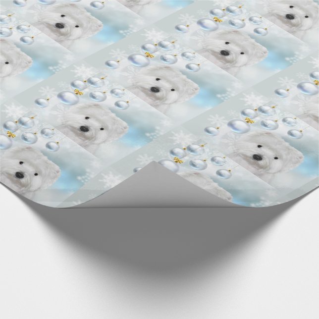 Westie Christmas Wrapping Paper (Corner)
