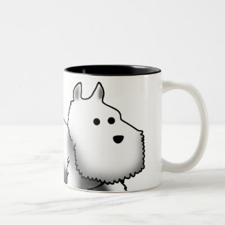 Westie Closeup Two-Tone Coffee Mug