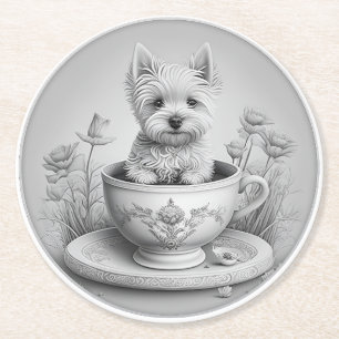 Westie coaster - Wes-tea