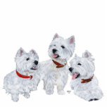 Westie Conference Standing Photo Sculpture<br><div class="desc">Three West Highland White Terriers, checking out the locale and deciding on what to do next . . . You know that there are a lot of fun things Three Westies can get into in the vast world! Fun Westies on clothing, household and gift items for yourself or that special...</div>