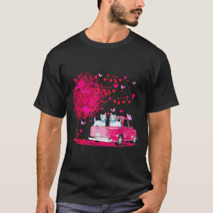 Westie Couple Truck Happy Valentines Day Gifts  T-Shirt