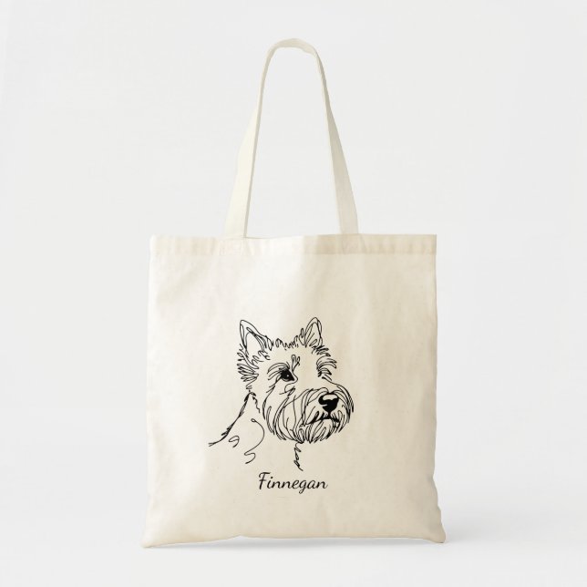 Westie Customizable Tote Bag | West Highland Terri (Front)