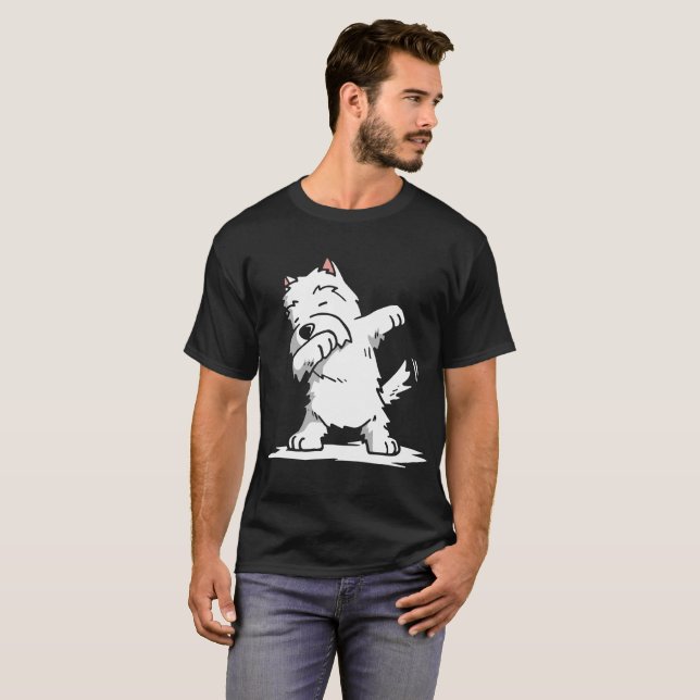 Westie Dabbing dogs T-Shirt (Front Full)