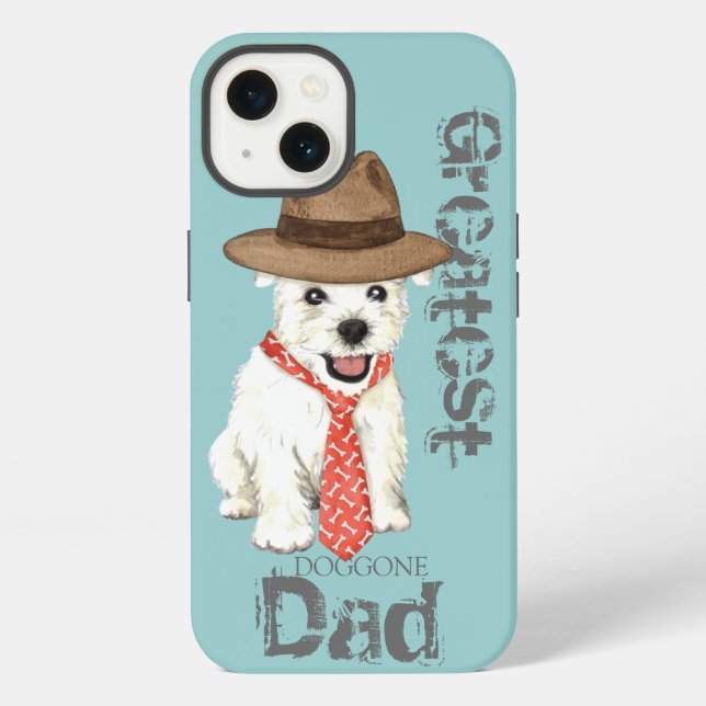Westie Dad iPhone Case (Back)