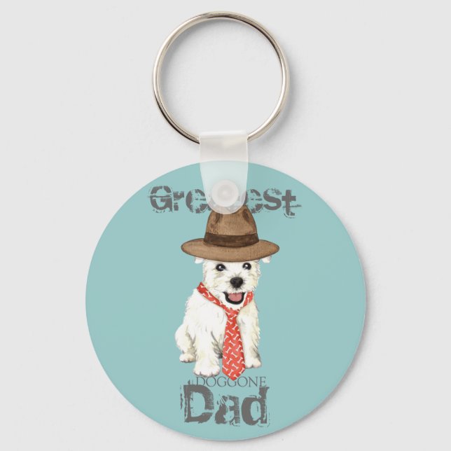 Westie Dad Keychain (Front)