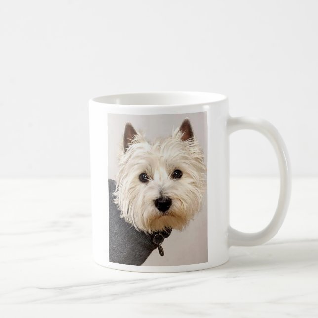 Westie dans le chandail sur une tasse (Droite)