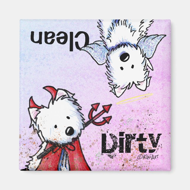 Westie Dishwasher magnet (Front)