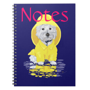 Westie Dog April Showers Notebook