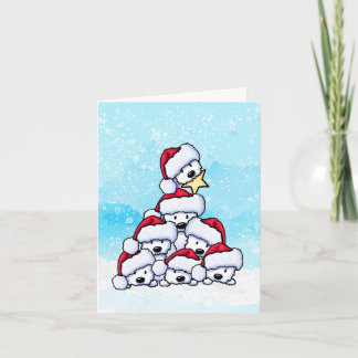 Westie Dog Christmas Tree T-Shirt Card
