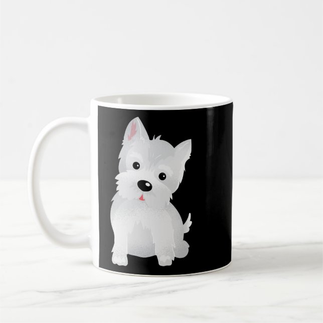 Westie dog  coffee mug (Left)