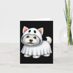 Westie Dog Halloween Costume Ghost West Terrier Card