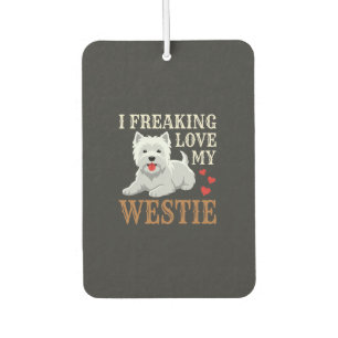 Westie Dog Love Typography Air Freshener