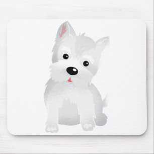 Westie dog mouse pad