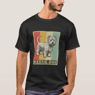 Westie Dog Retro Style Vintage Westie Dog Lovers L T-Shirt