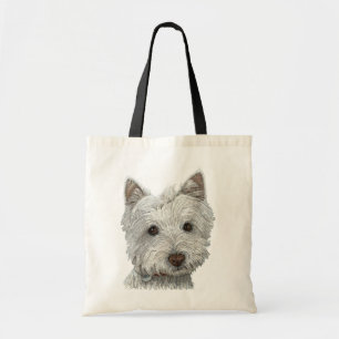 Westie dog tote bag