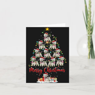 Westie Dog Xmas Lights Santa Westie Christmas Tree Card