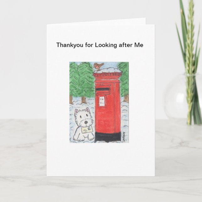 Westie Dogsitting Merci de vous occuper de moi (Devant)