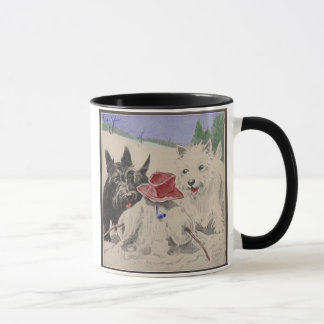 Westie et tasse de Scottie