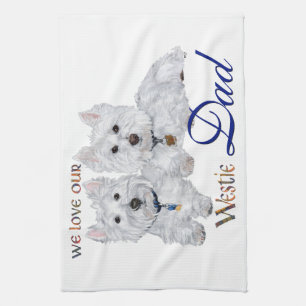 Westie Father's Day Kitchen Towel