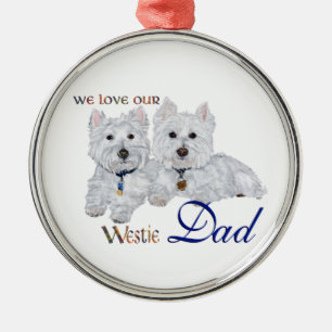 Westie Father's Day Metal Ornament