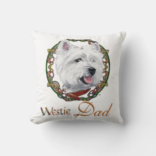 Westie Father's Day Throw Pillow