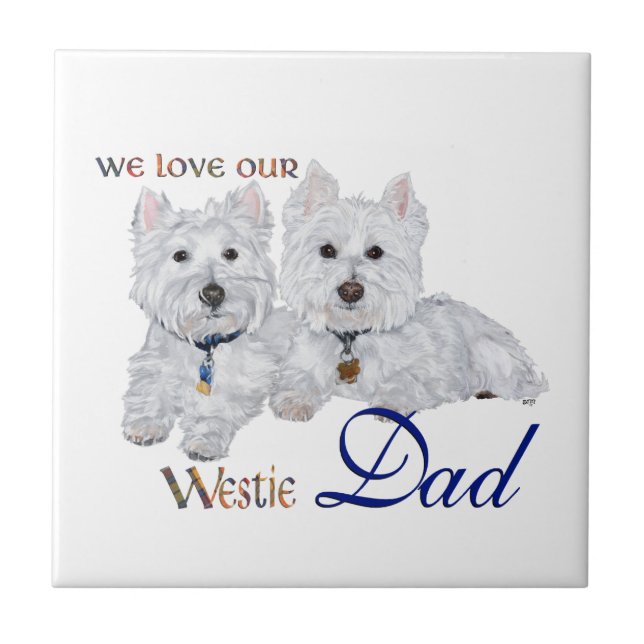 Westie Father's Day Tile (Front)