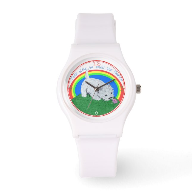 Westie Flowers Watch (Front)