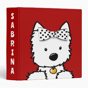 Westie Girl Binder