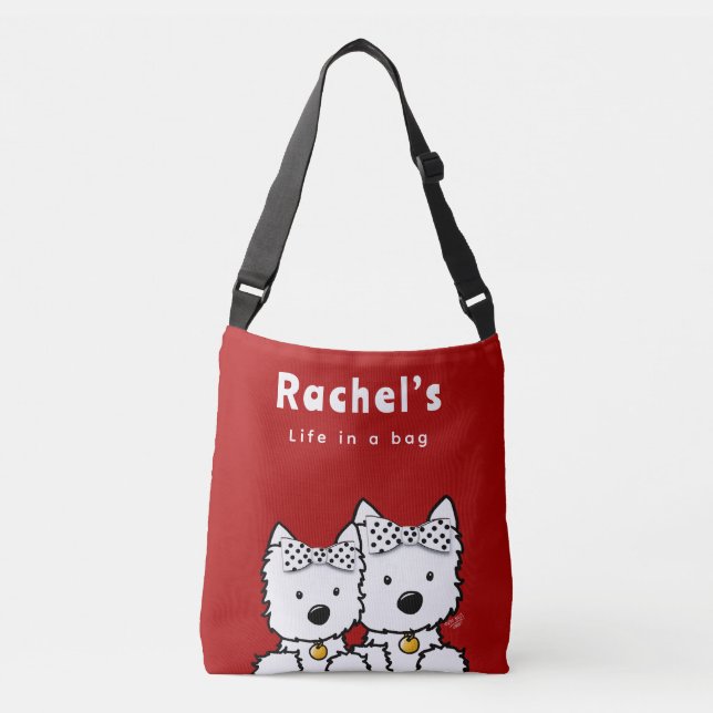 Westie Girl Personalized  Crossbody Bag (Front)