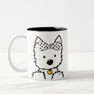 Westie Girl Two-Tone Coffee Mug