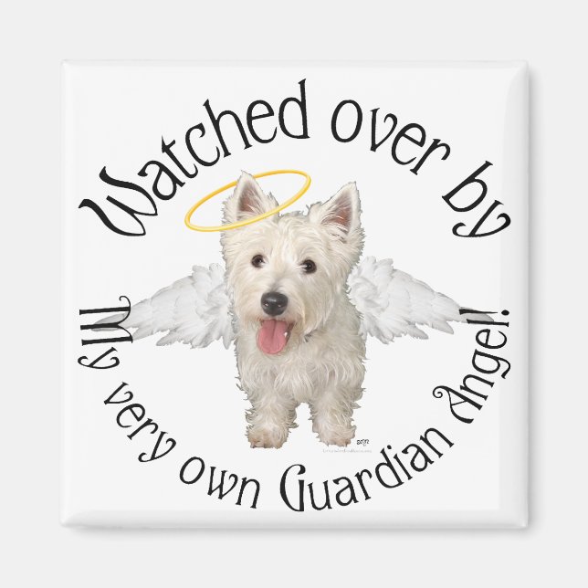 Westie Guardian Angels Magnet (Front)