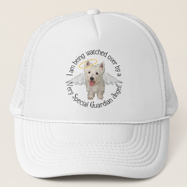 Westie Guardian Angels Trucker Hat (Front)