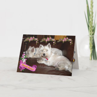 Westie Happy Easter 2 Holiday Card